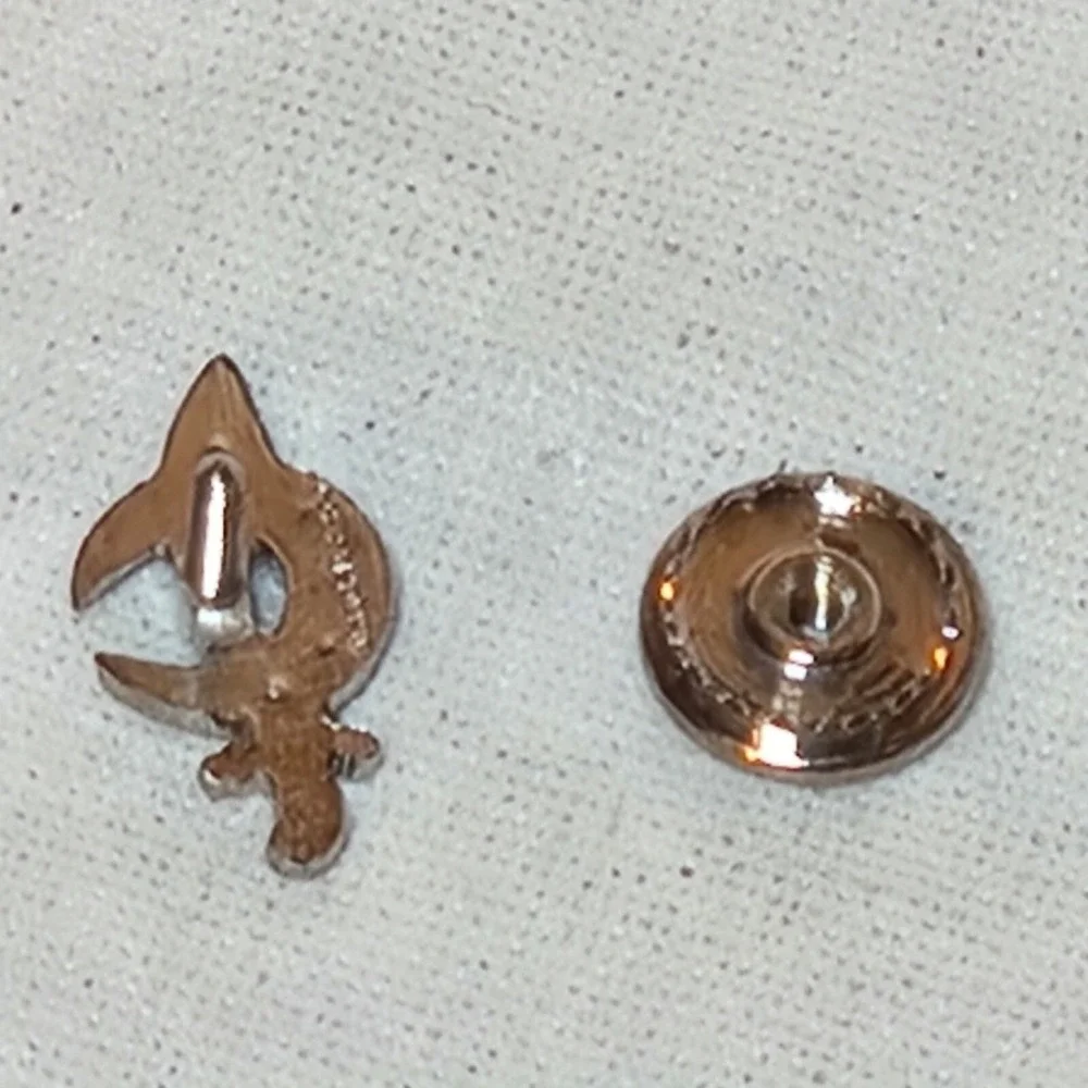 Sterling Silver Vintage Rhinestone Saber & Crescent Moon Design Small Pin‎ Mason